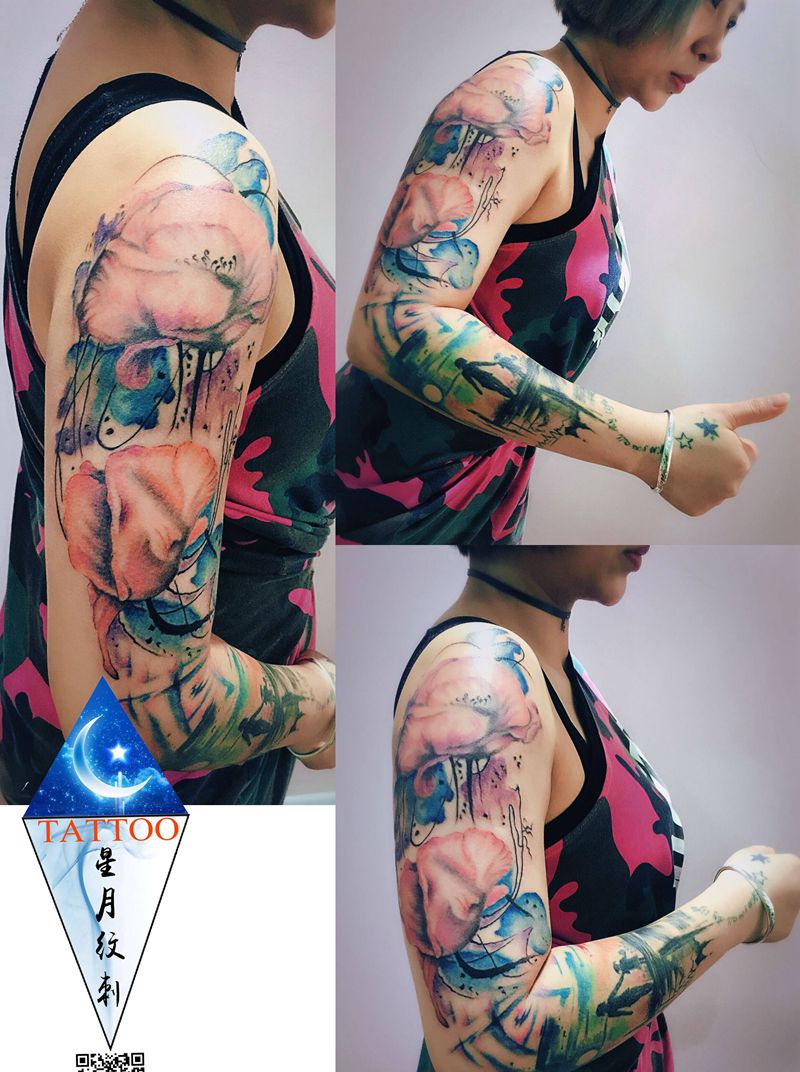 花臂纹身图片_手臂纹身图案