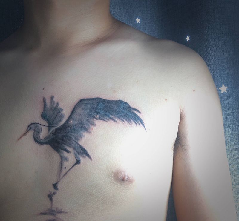 遮盖纹身图片_胸部纹身图案