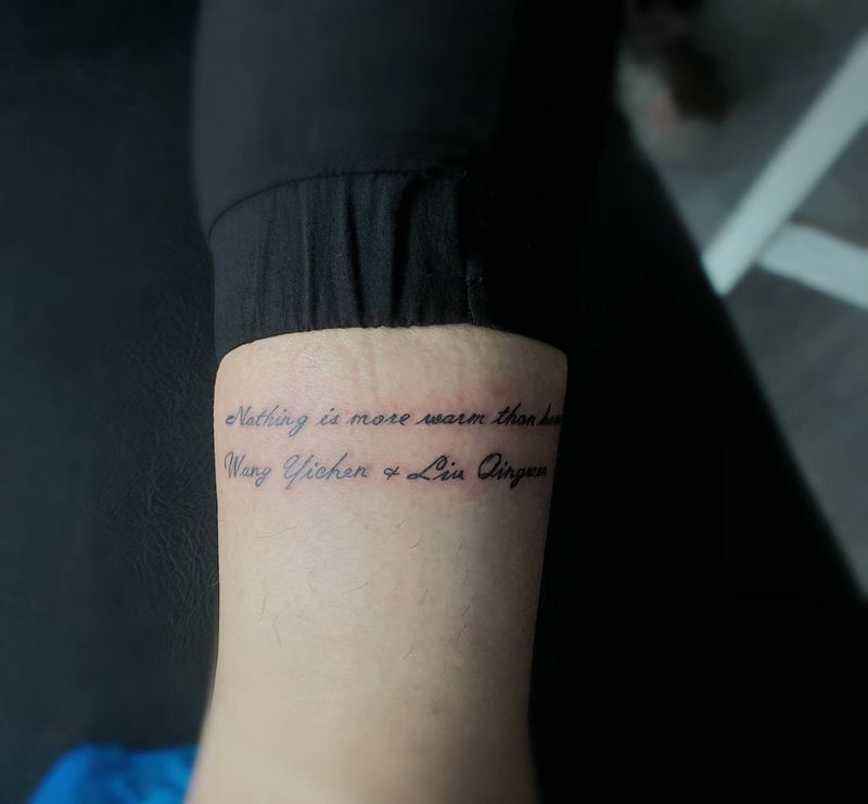 英文纹身图片_腿部纹身图案