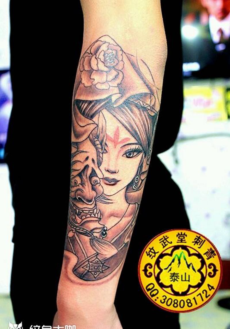 艺妓纹身图片