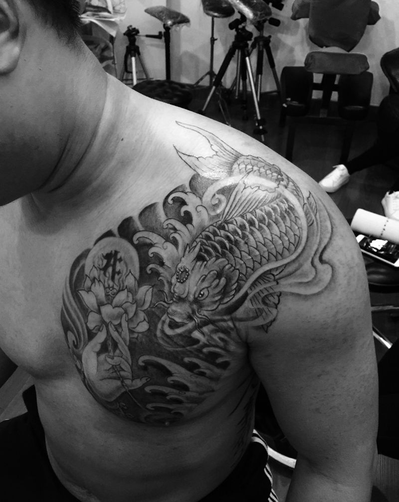 传统半甲纹身图片