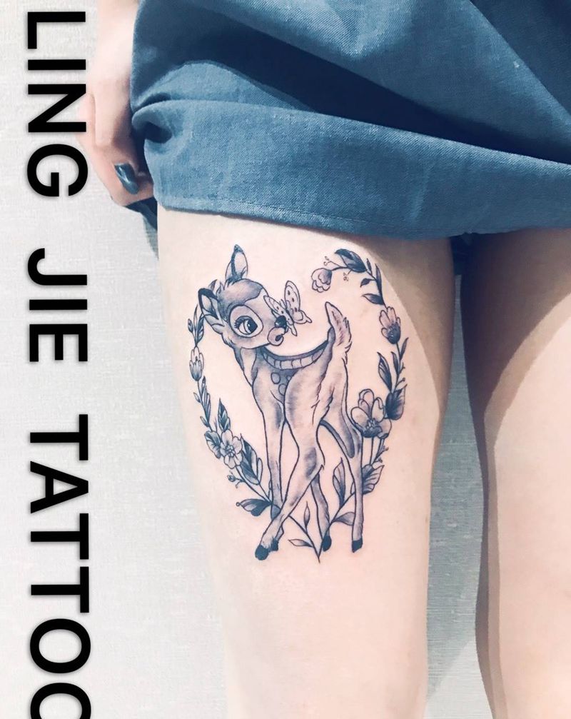 小鹿斑比纹身图片