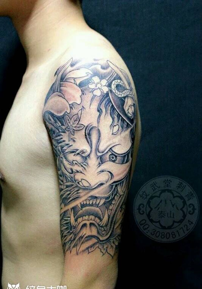 龙头般若纹身图片