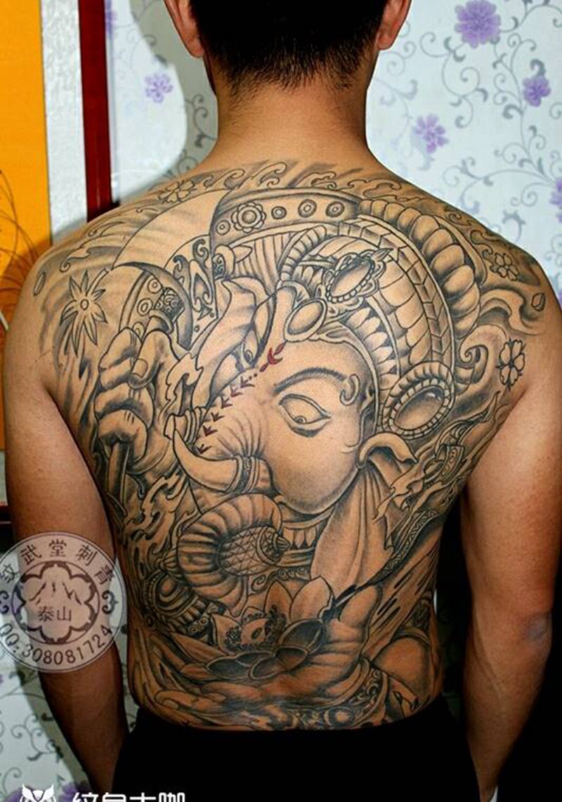 象神 恢复后纹身图片