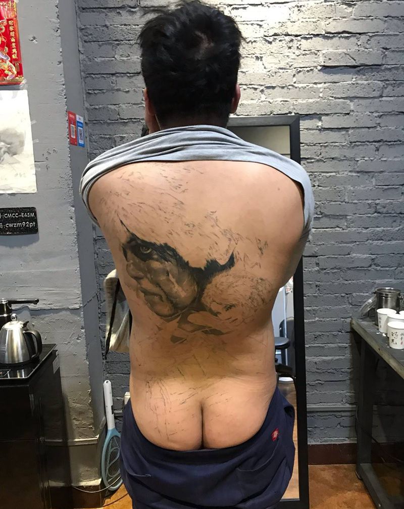 未完成纹身图片