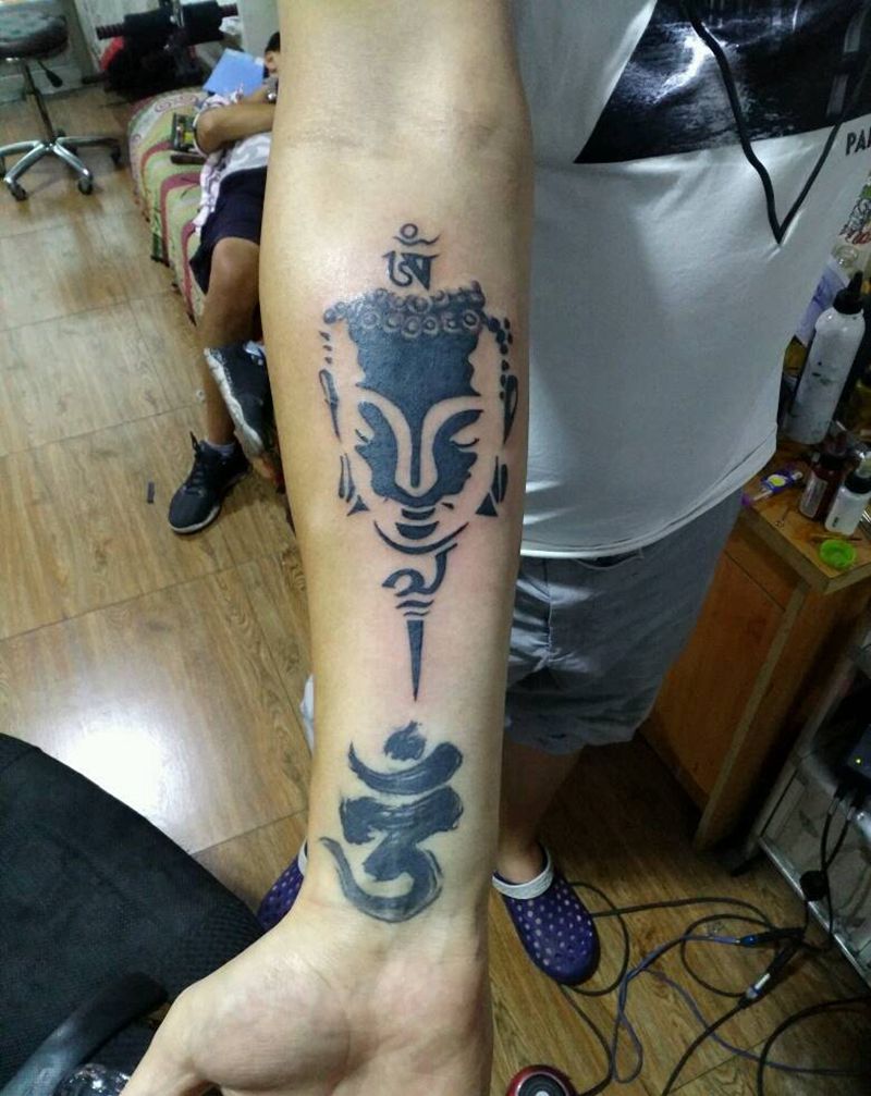 图腾佛纹身图片