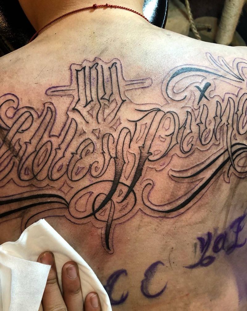 花体字纹身图片