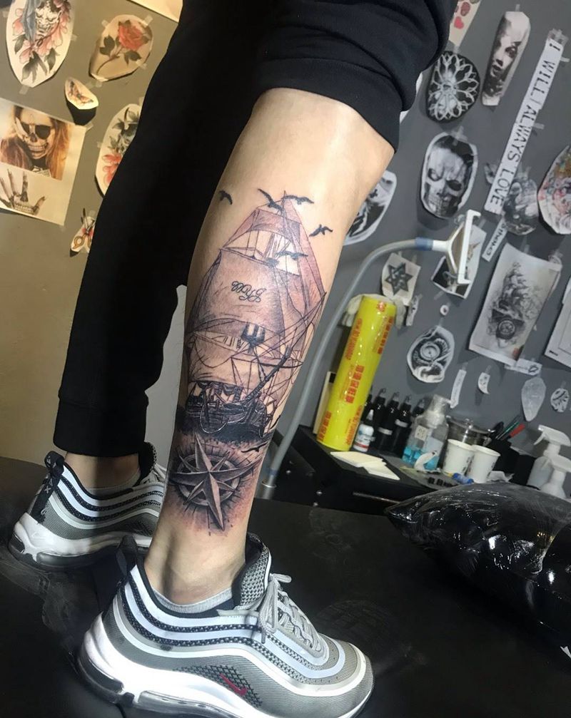 乘风破浪纹身图片