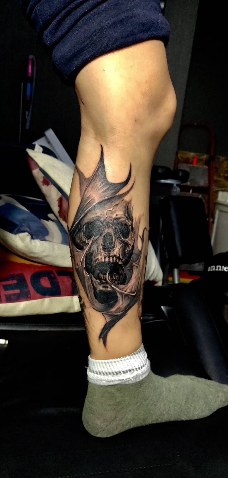 写实骷髅纹身图片