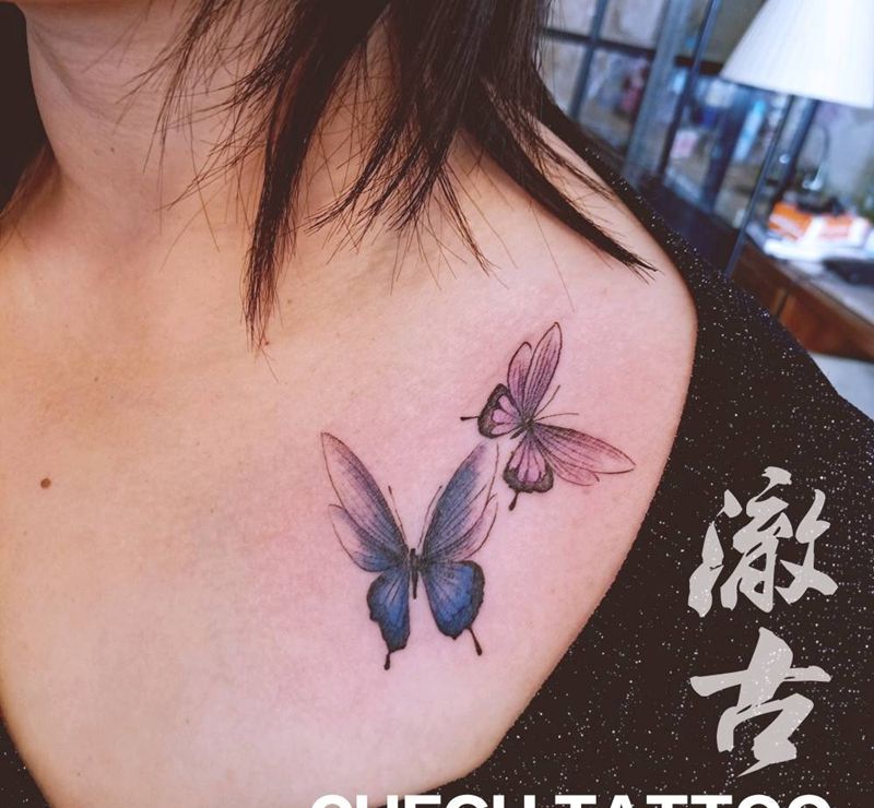 小青新纹身图片_水彩水墨纹身图案