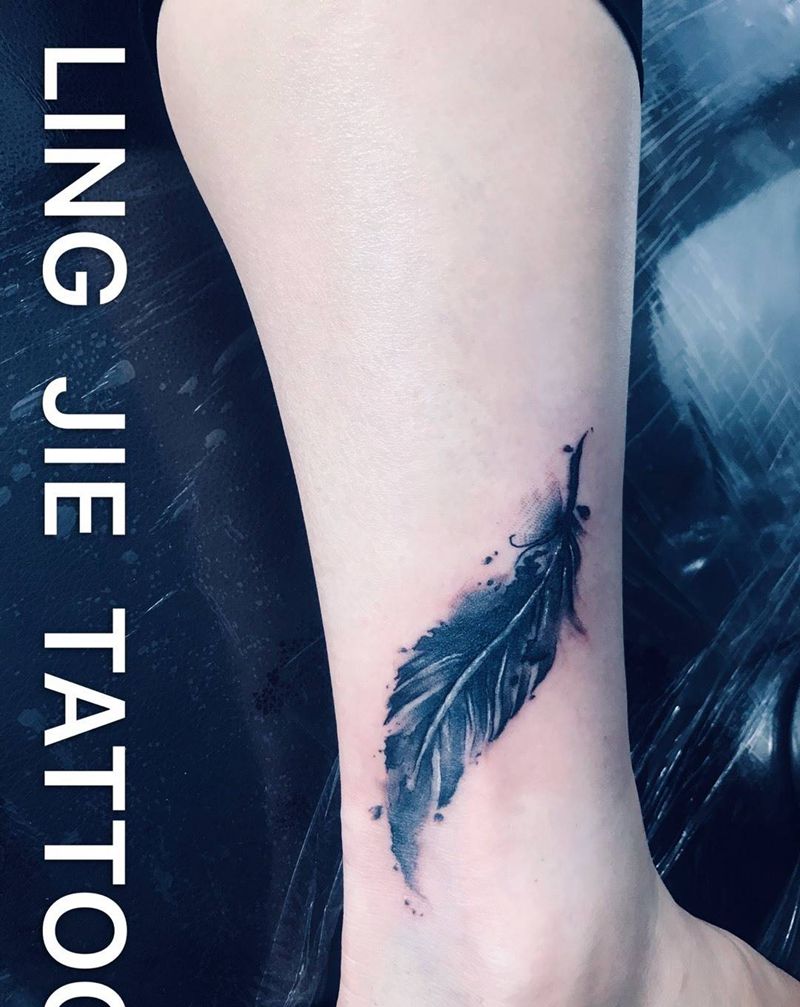 羽毛纹身图片