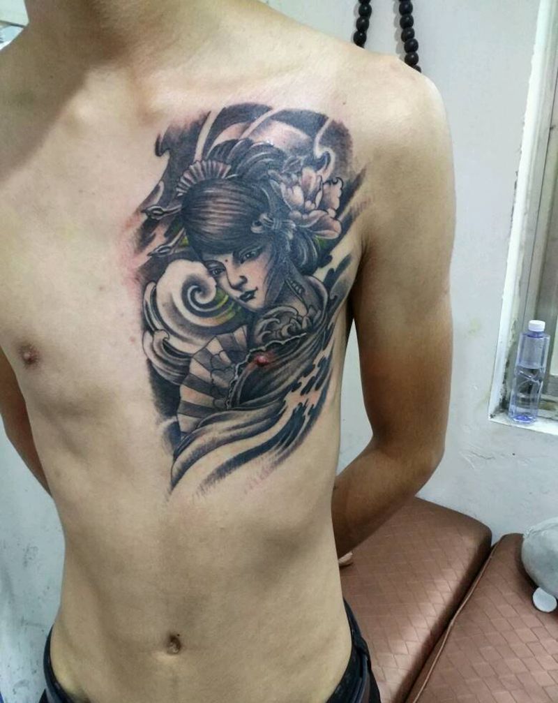 艺妓纹身图片
