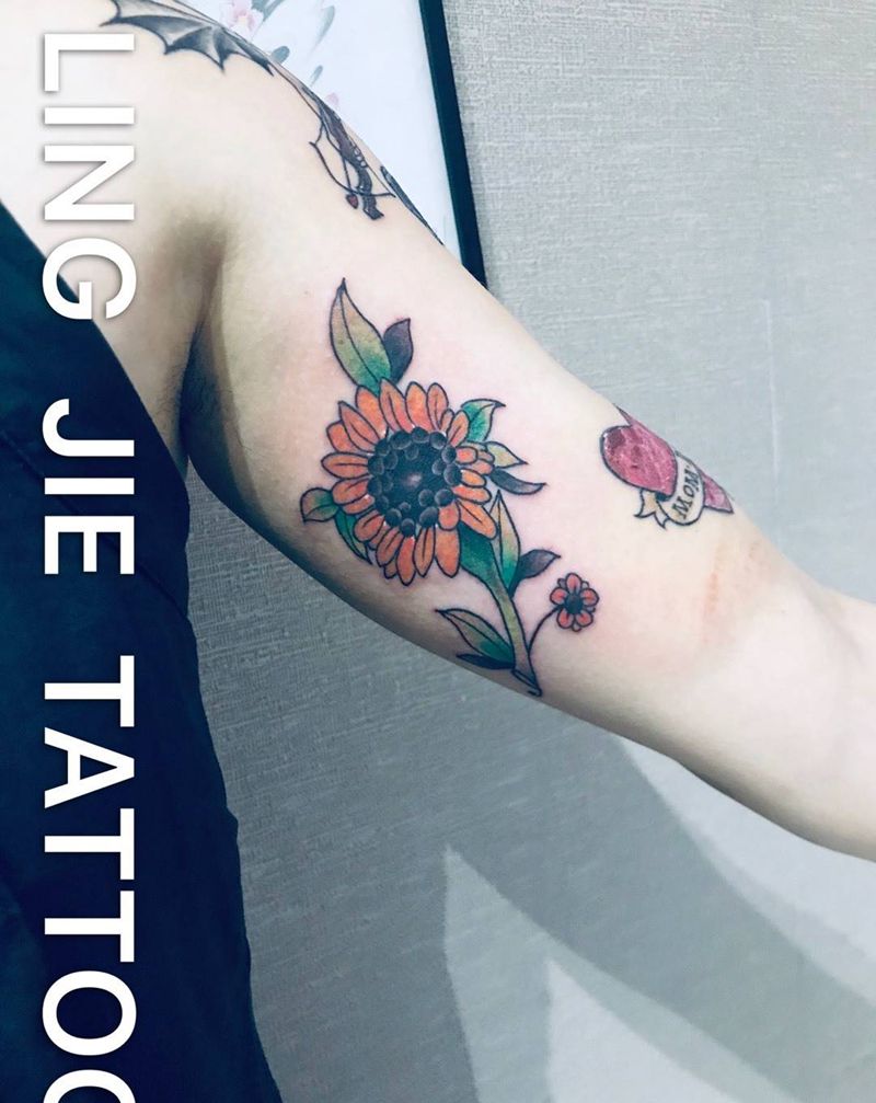 向日葵纹身图片