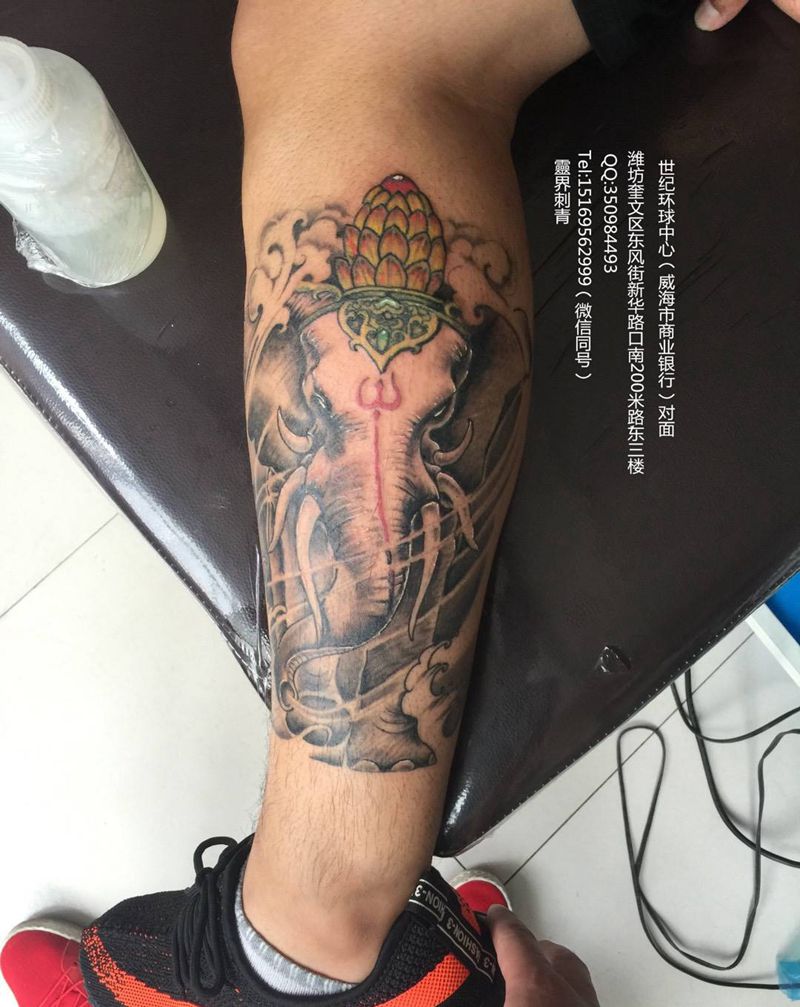 象神纹身图片