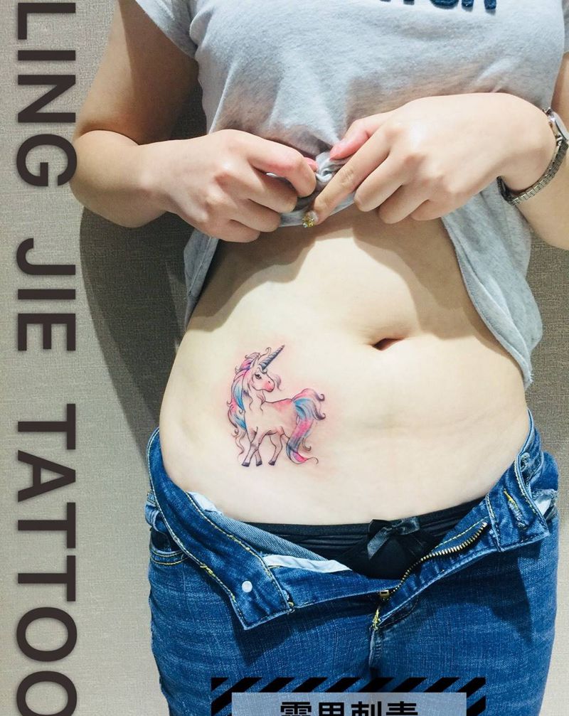 独角兽纹身图片