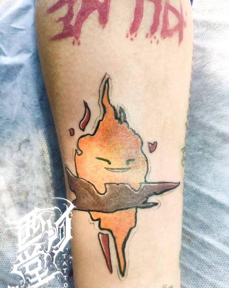 小火苗纹身图片_手臂Old School纹身图案