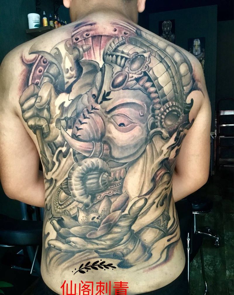 象神纹身图片