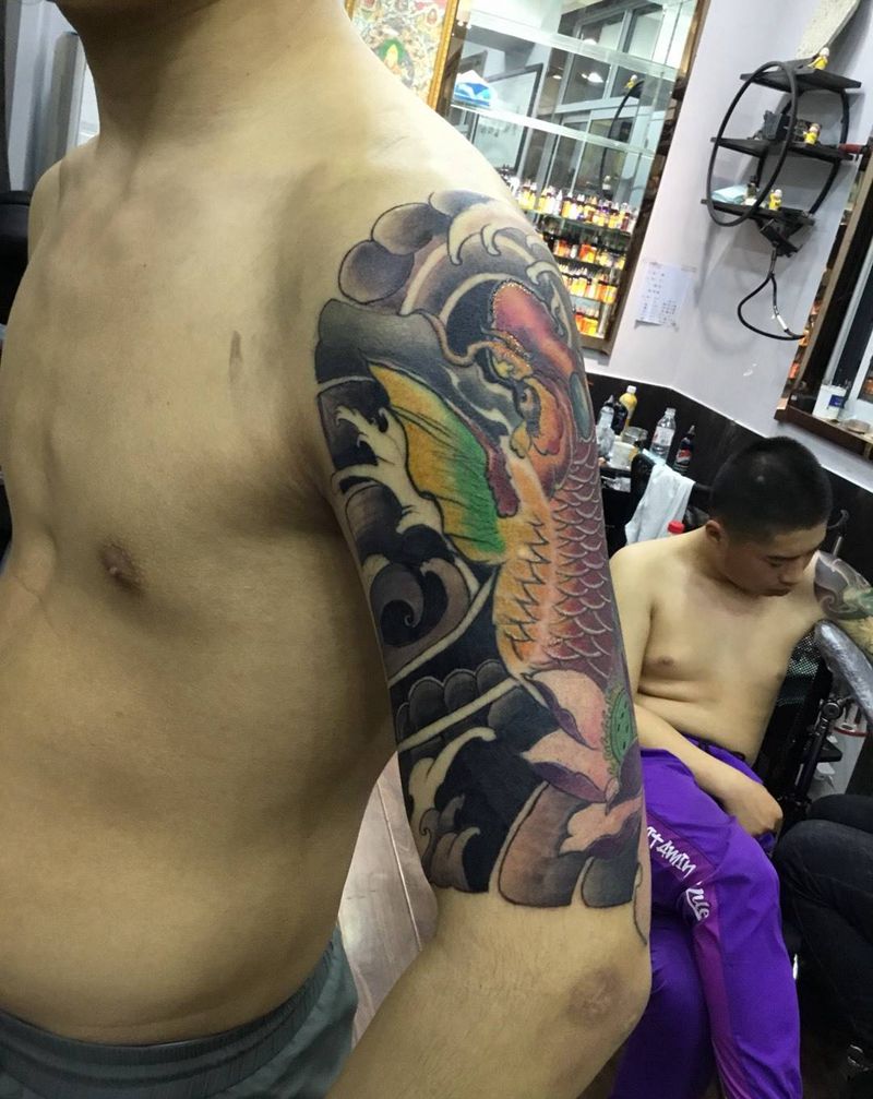 富贵鲤鱼纹身图片