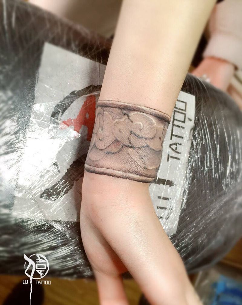 至尊护腕纹身图片