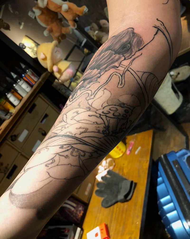 鲤鱼   未完纹身图片