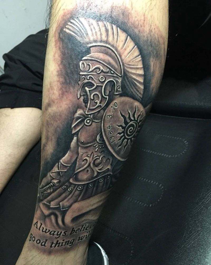 斯巴达勇士纹身图片