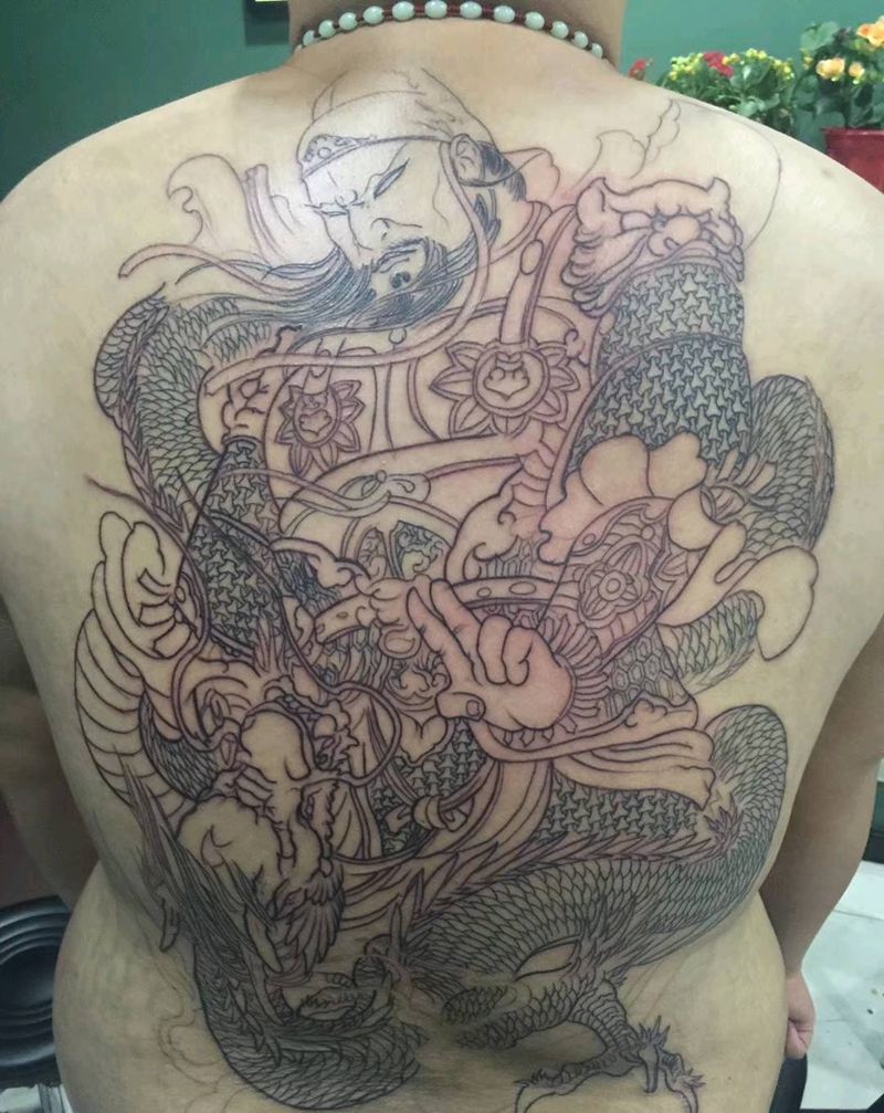 关二爷纹身图片