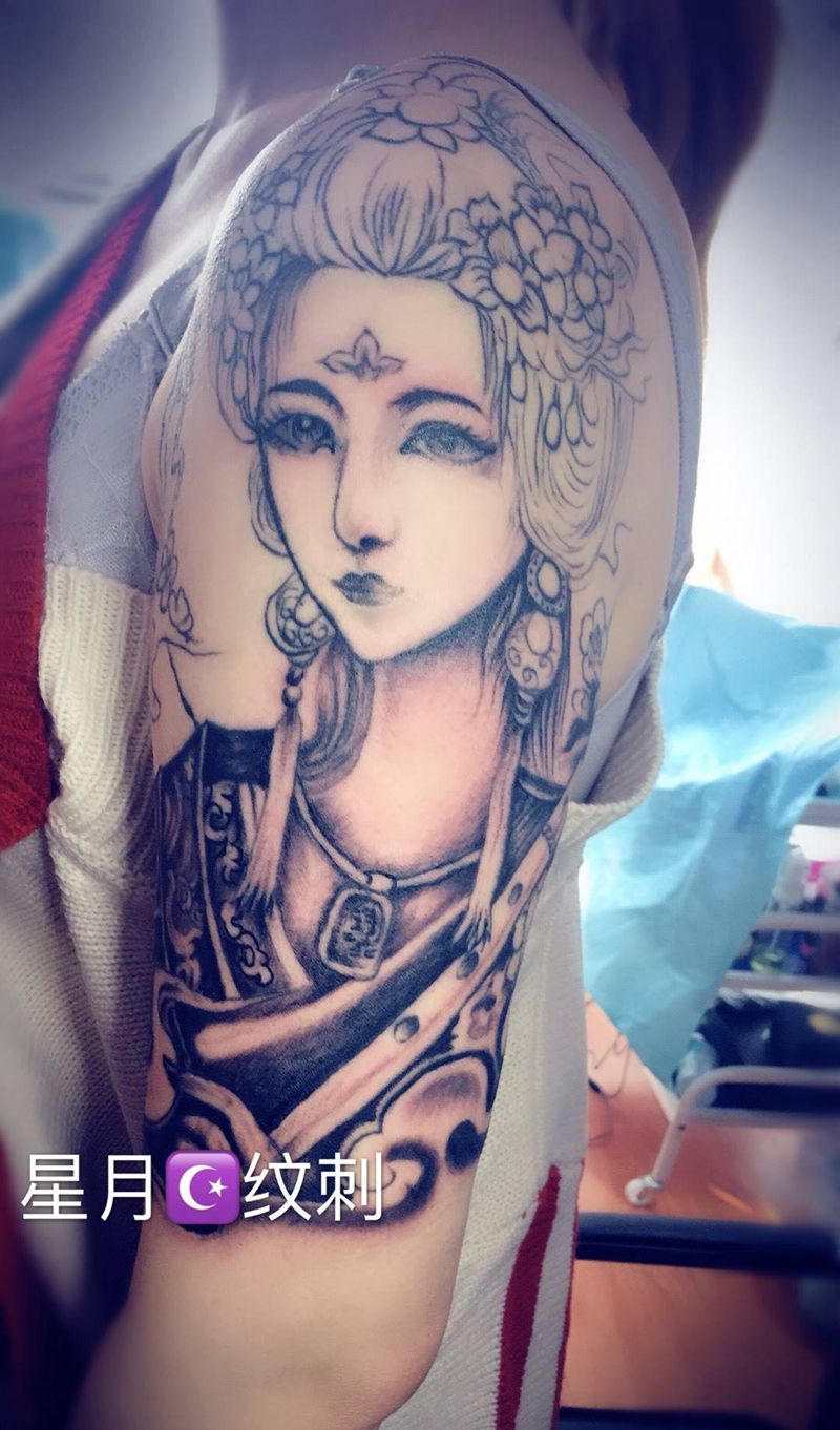 艺妓纹身图片