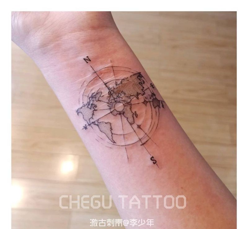 疤痕遮盖纹身图片_手臂点刺纹身图案