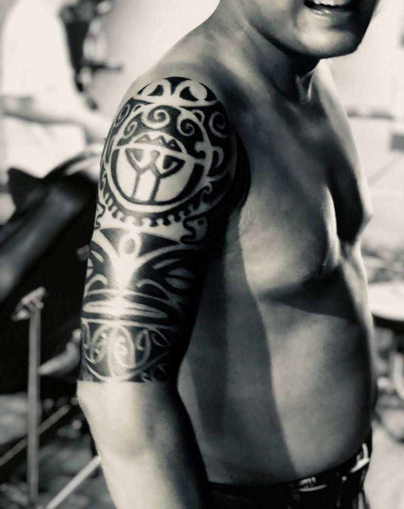 玛雅图腾，强森同款纹身图片