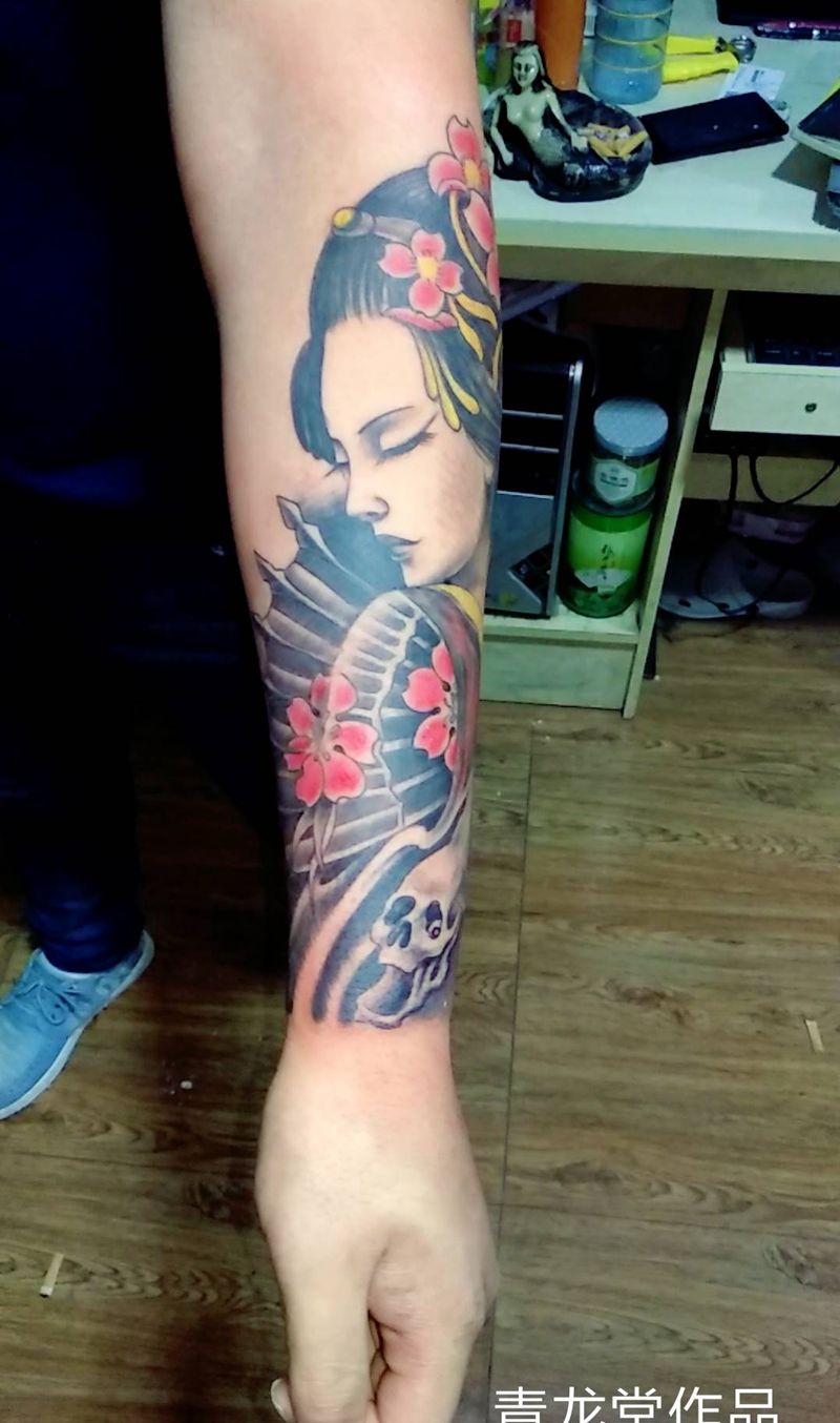 艺妓纹身图片