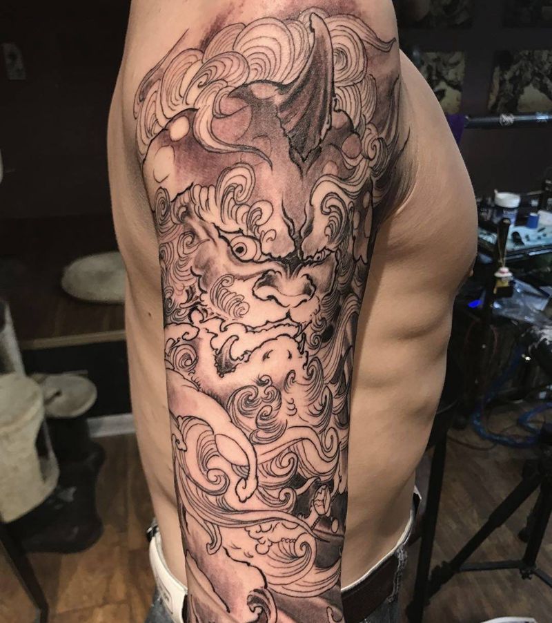 皮丘   未上色纹身图片