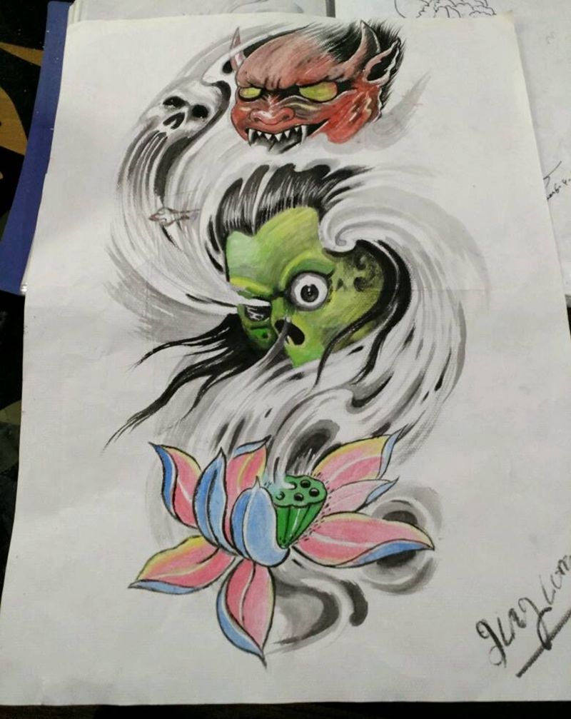 我的手稿，墙绘纹身图片