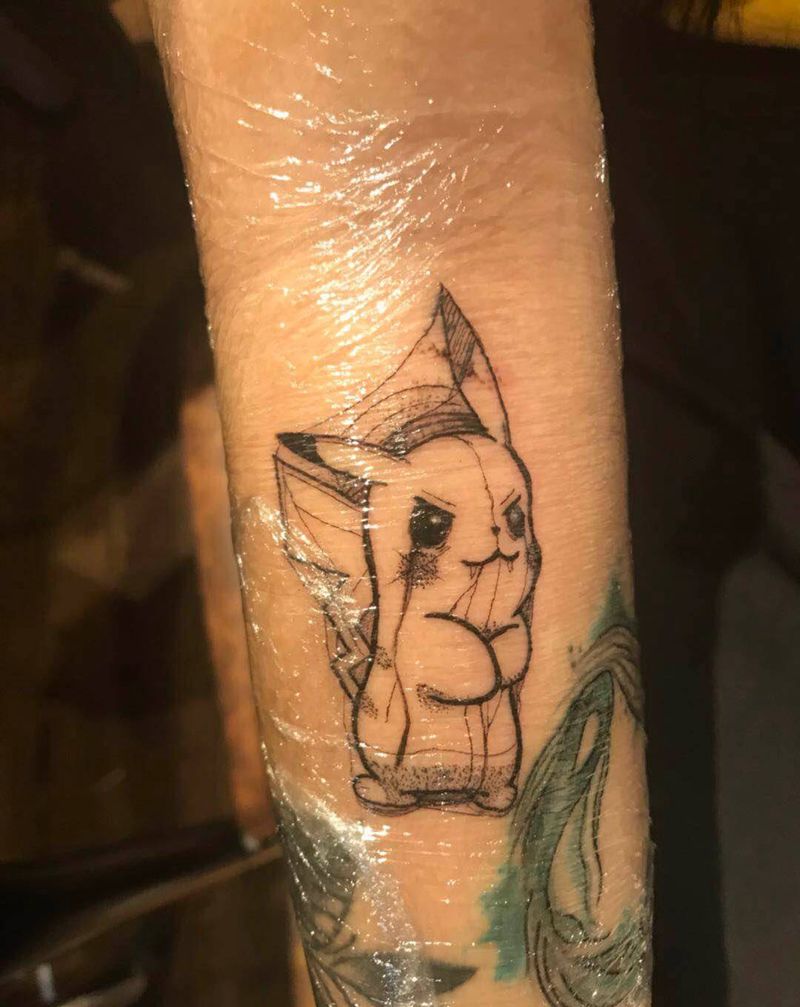 皮卡丘纹身图片