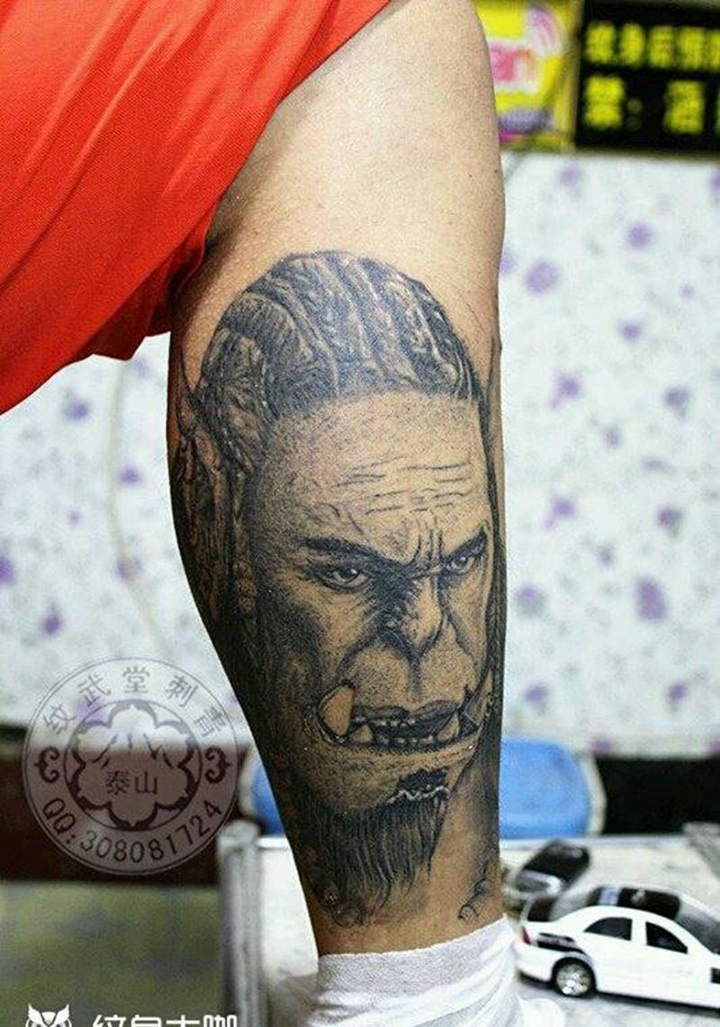 魔兽电影 杜隆坦  恢复后效果纹身图片