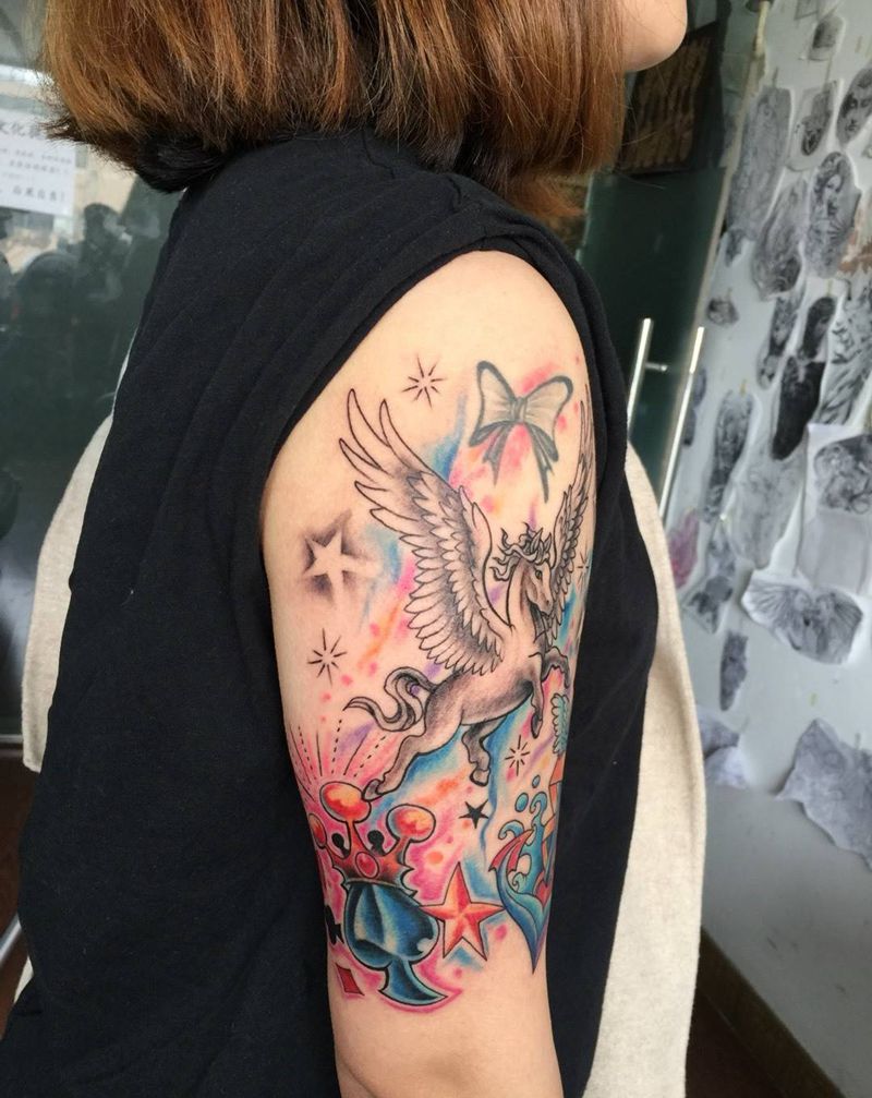 天马行空纹身图片