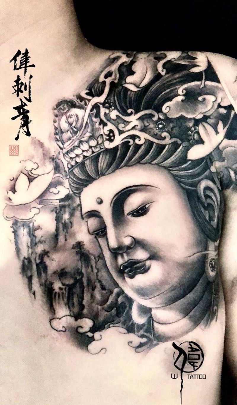 普贤菩萨纹身图片