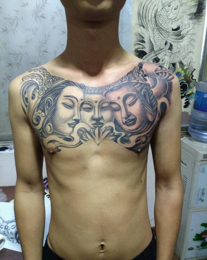 三面佛纹身图片