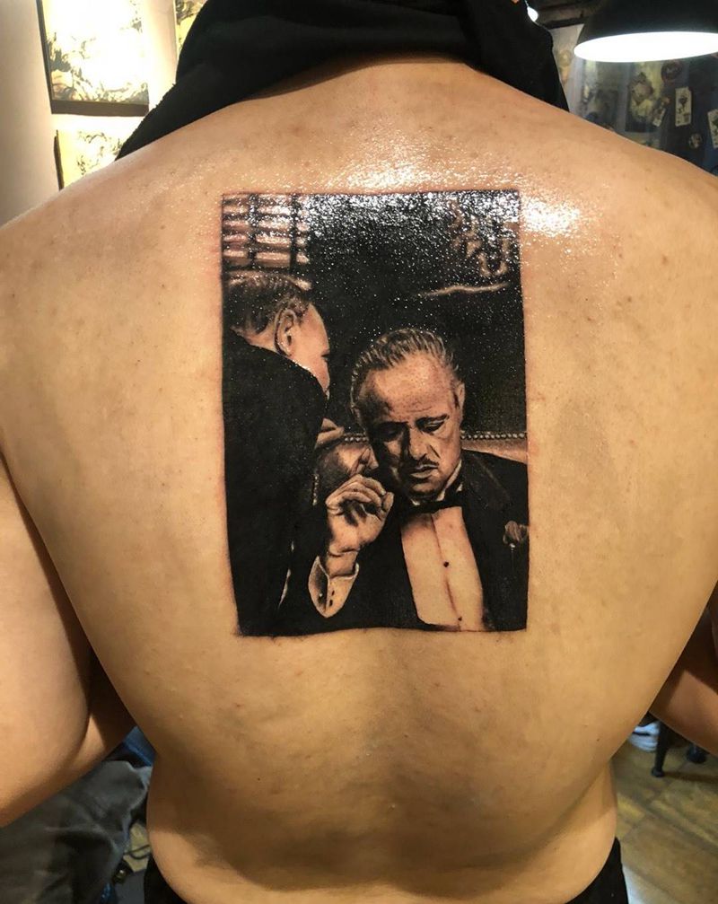 教父遮盖作品纹身图片