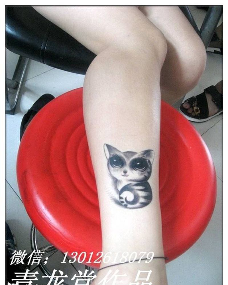 猫纹身图片