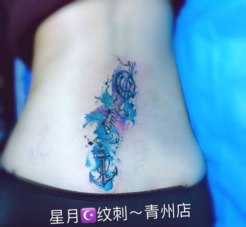水彩小清新纹身图片