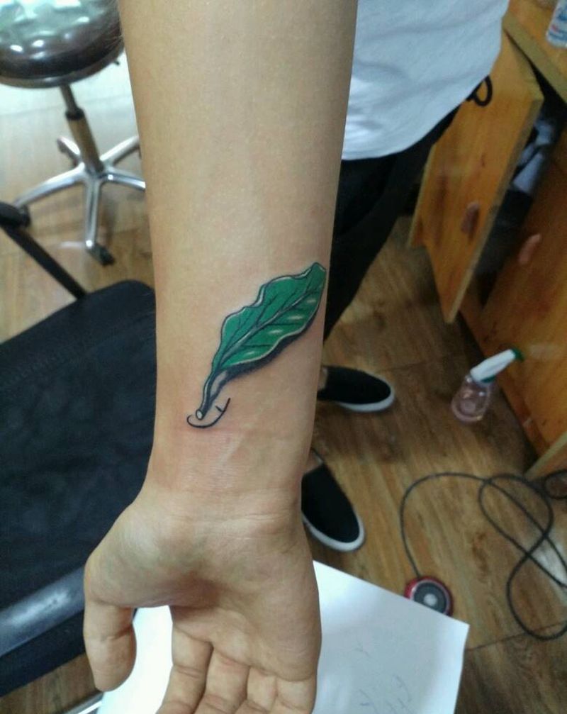 叶子纹身图片