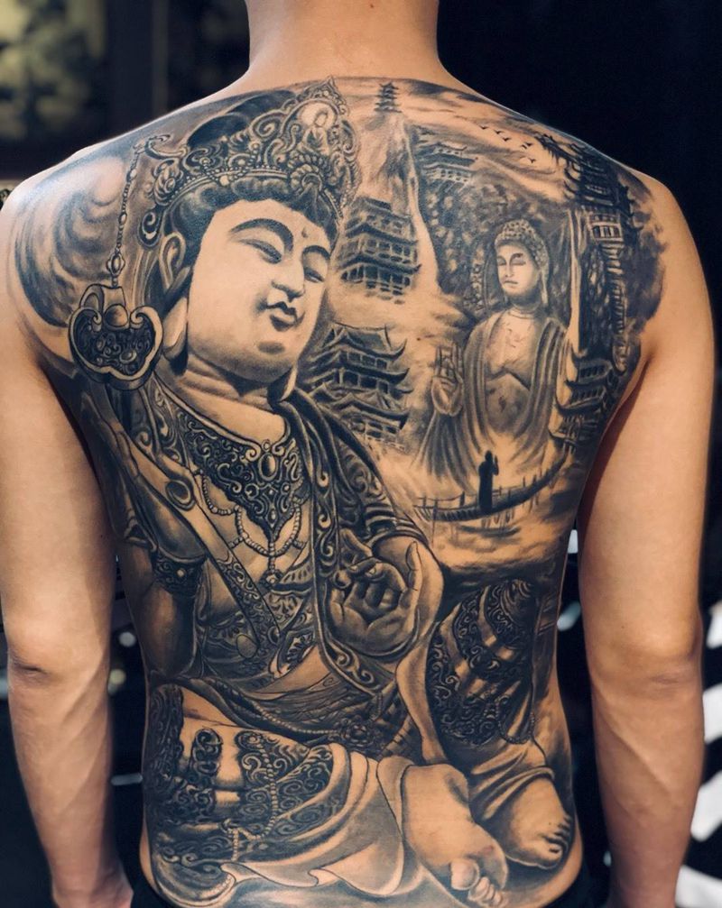 文殊菩萨纹身图片