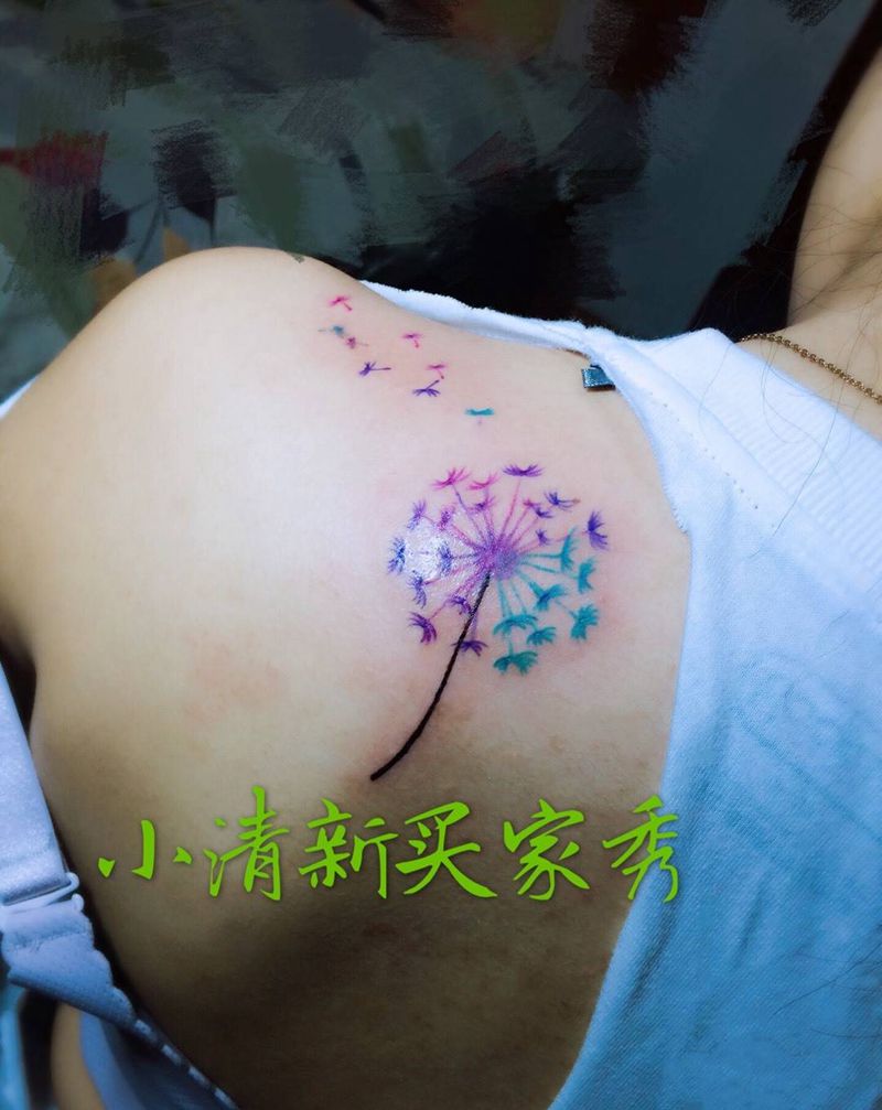 蒲公英纹身图片