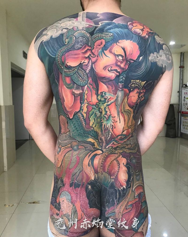 不动明王纹身图片