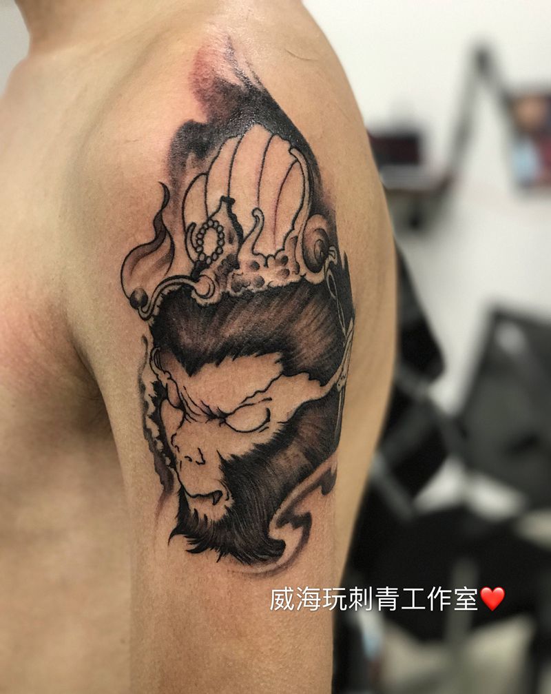 大圣纹身图片_手臂纹身图案