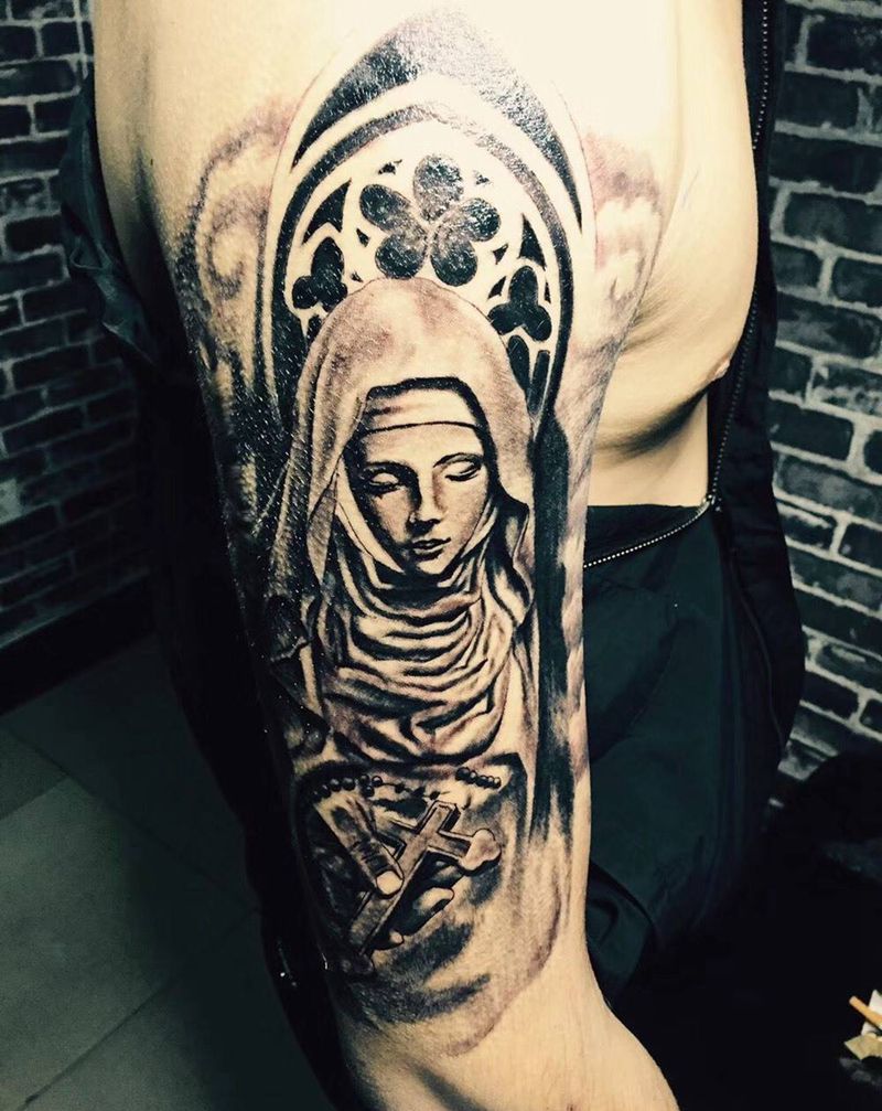圣母纹身图片