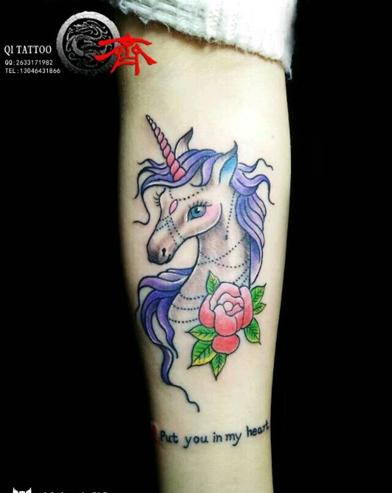 小独角兽纹身图片