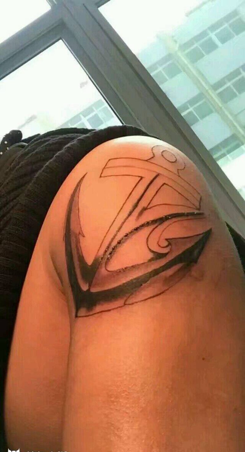 船锚纹身图片