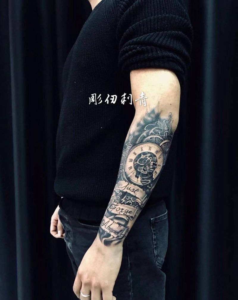 怀表纹身图片