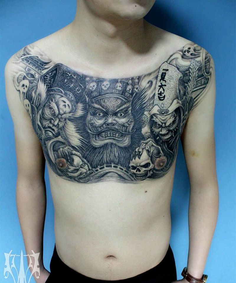 花胸 第三天 爆皮中纹身图片